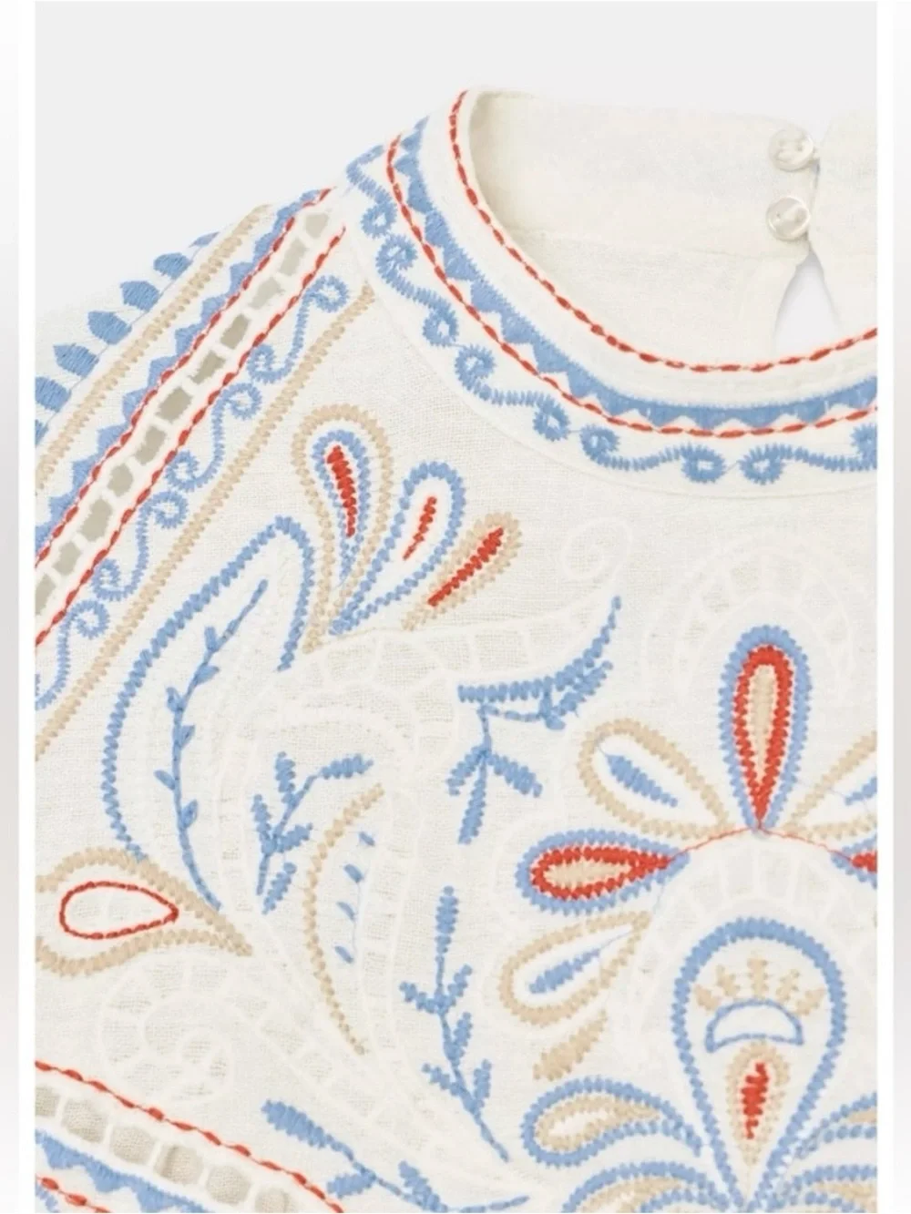 ZARA Embroidered Top and Short SET